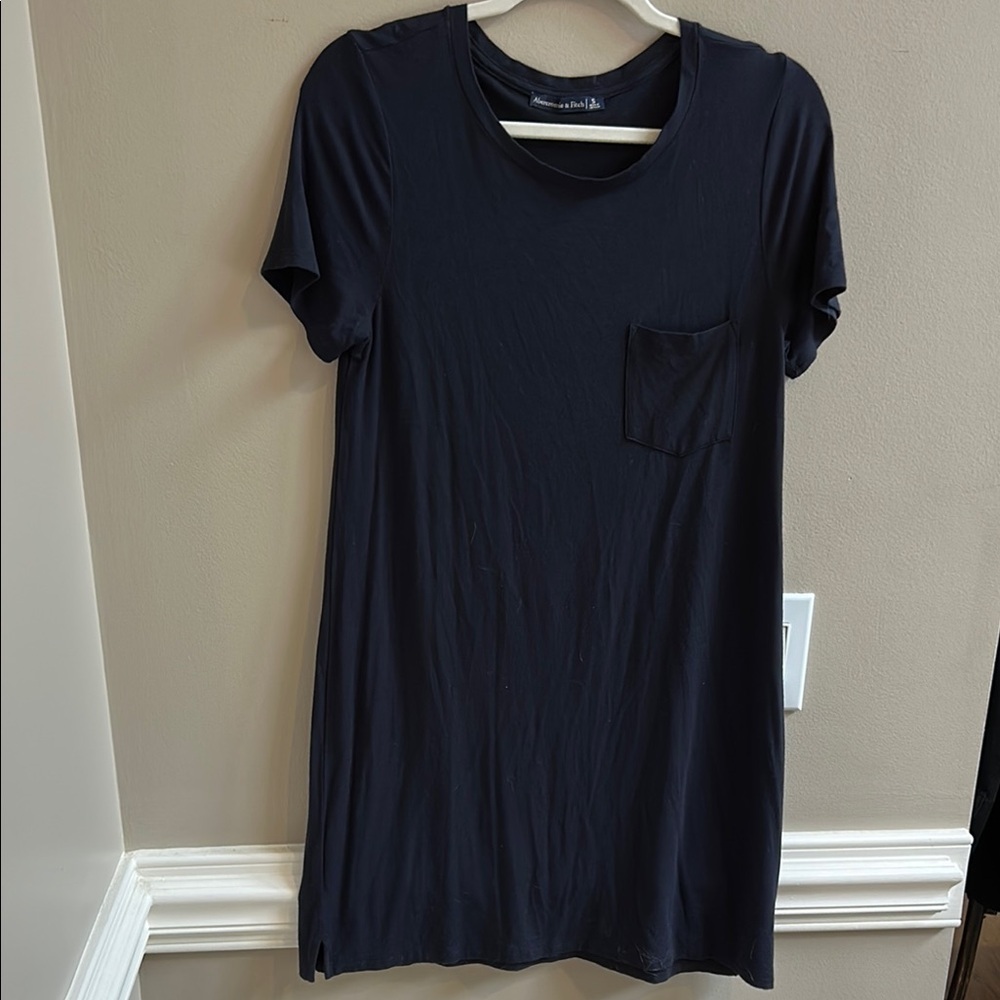 Abercrombie & Fitch Navy Blue T-shirt Midi Dress Size Medium